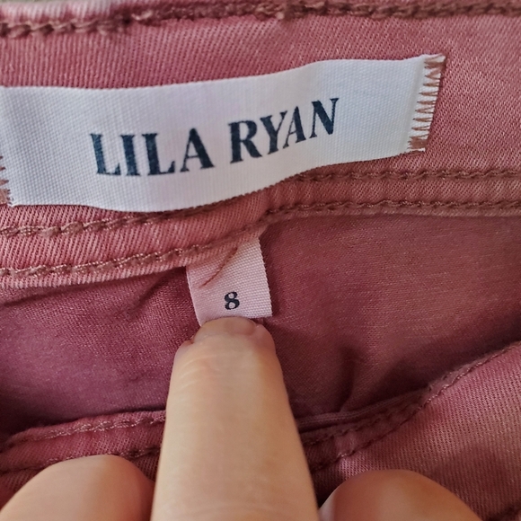 Lila Ryan Payton Chino Pants Mauve, Size 8 - Picture 2 of 5